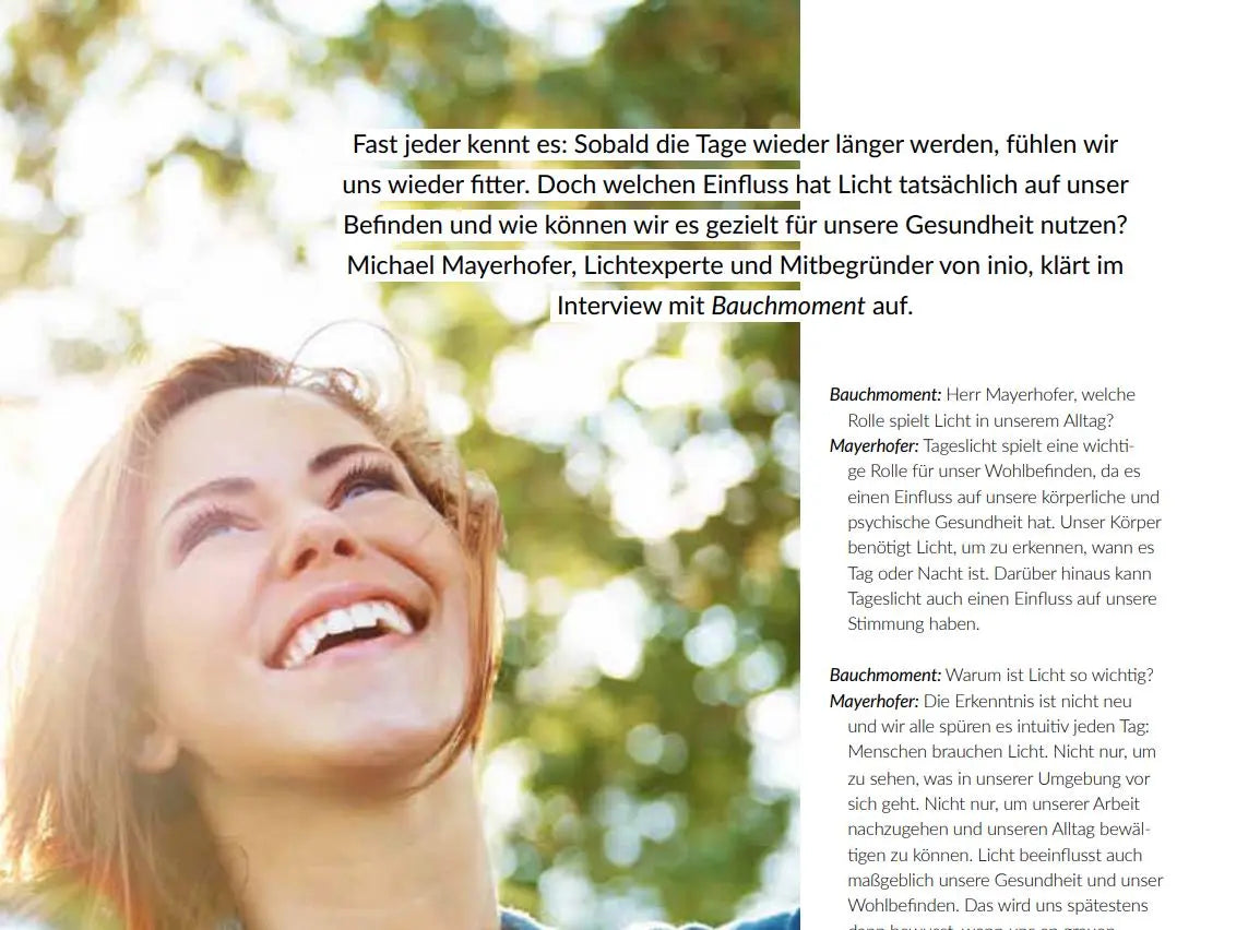 Bauchmomente Magazin: inio im Interview - inio